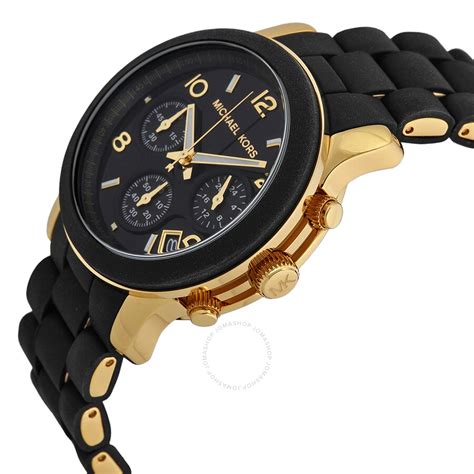 michael kors jet black watch|Michael Kors black watch women's.